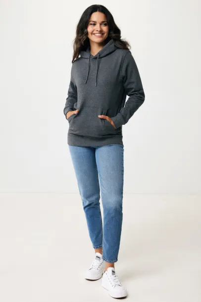  Iqoniq Torres unisex neobojeni hoodie od recikliranog pamuka, 340 g/m² - iqoniq heather anthracite