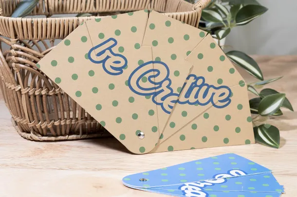 Folbreeze Eco custom hand fan Natural