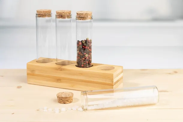 Galangal spice holder set Transparent Natural