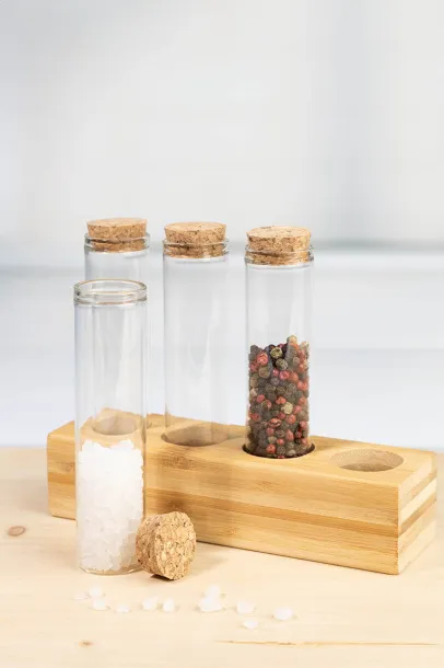 Galangal spice holder set Transparent Natural