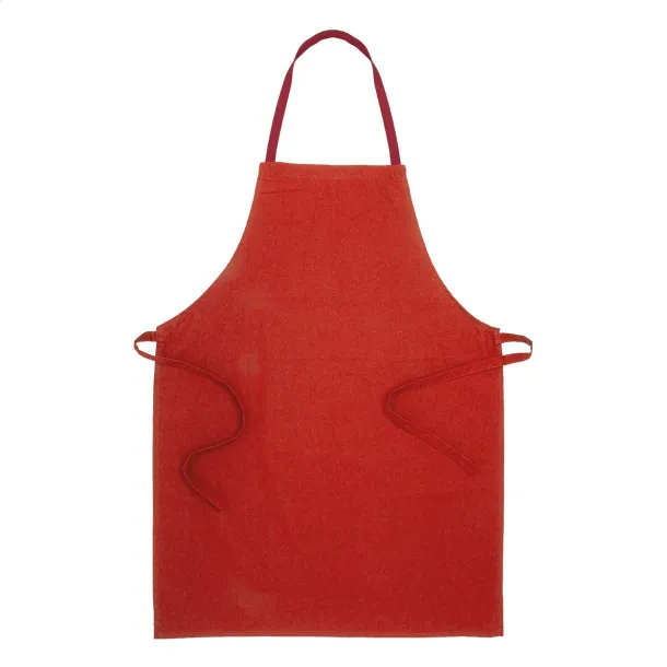 Commis cotton apron Red