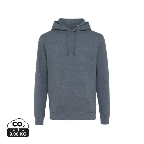  Iqoniq Torres recycled cotton hoodie undyed, natural raw - iqoniq heather navy