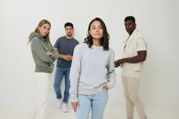  Iqoniq Torres unisex neobojeni hoodie od recikliranog pamuka, 340 g/m² - iqoniq heather navy