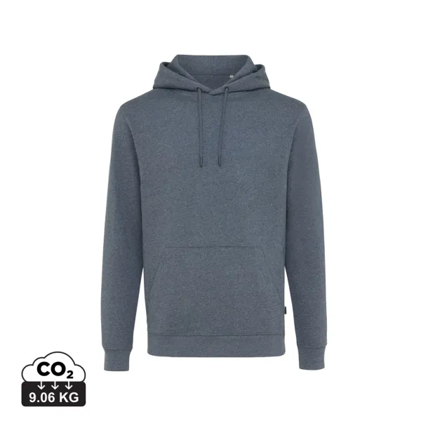  Iqoniq Torres unisex neobojeni hoodie od recikliranog pamuka, 340 g/m² - iqoniq heather navy