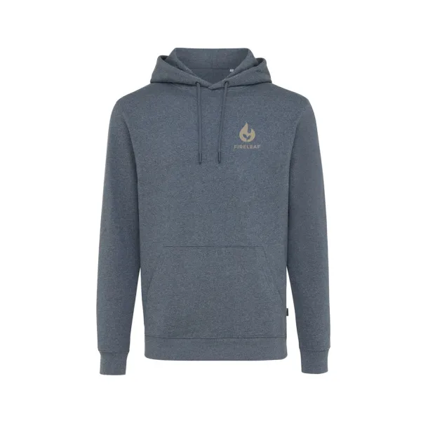  Iqoniq Torres unisex neobojeni hoodie od recikliranog pamuka, 340 g/m² - iqoniq heather navy