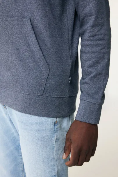  Iqoniq Torres unisex neobojeni hoodie od recikliranog pamuka, 340 g/m² - iqoniq heather navy