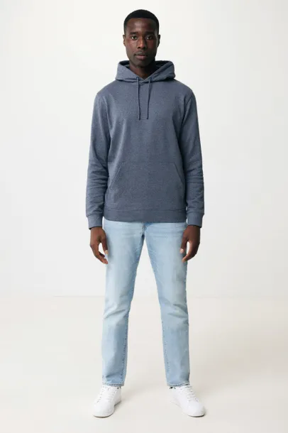  Iqoniq Torres unisex neobojeni hoodie od recikliranog pamuka, 340 g/m² - iqoniq heather navy