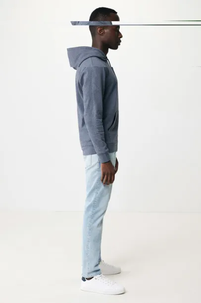  Iqoniq Torres unisex neobojeni hoodie od recikliranog pamuka, 340 g/m² - iqoniq heather navy