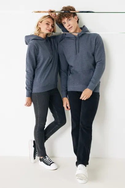  Iqoniq Torres unisex neobojeni hoodie od recikliranog pamuka, 340 g/m² - iqoniq heather navy