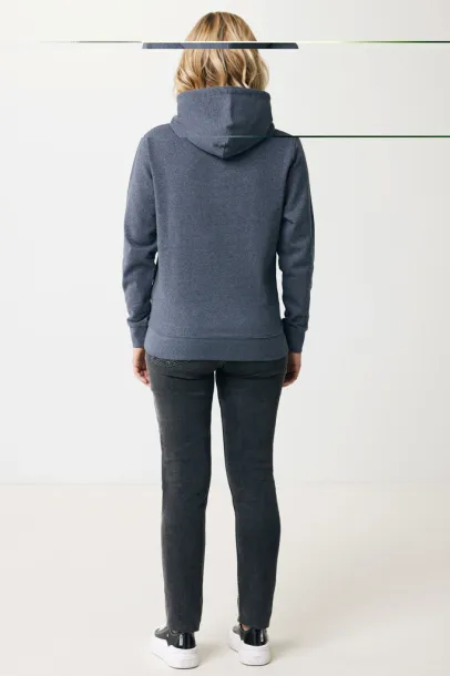  Iqoniq Torres unisex neobojeni hoodie od recikliranog pamuka, 340 g/m² - iqoniq heather navy