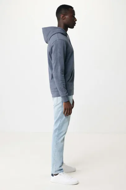  Iqoniq Torres unisex neobojeni hoodie od recikliranog pamuka, 340 g/m² - iqoniq heather navy