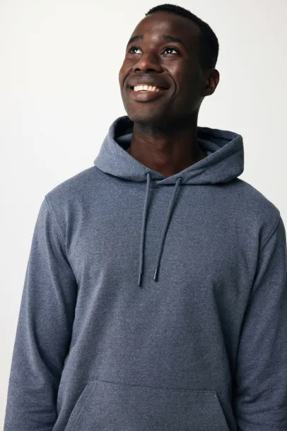  Iqoniq Torres unisex neobojeni hoodie od recikliranog pamuka, 340 g/m² - iqoniq heather navy