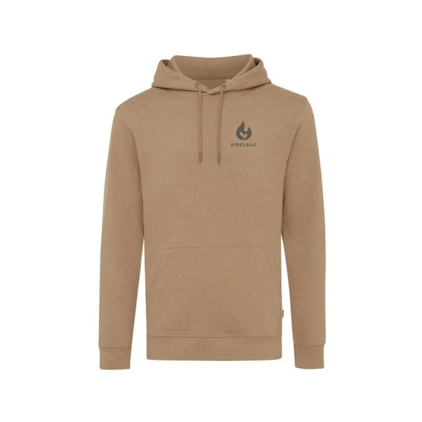  Iqoniq Torres recycled cotton hoodie undyed, natural raw - iqoniq heather brown
