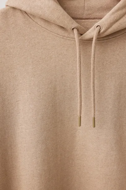  Iqoniq Torres unisex neobojeni hoodie od recikliranog pamuka, 340 g/m² - iqoniq heather brown