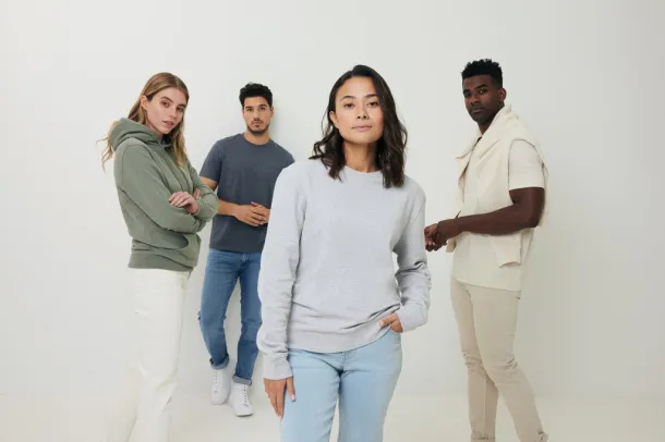  Iqoniq Torres recycled cotton hoodie undyed, natural raw - iqoniq heather brown