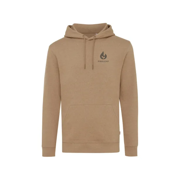  Iqoniq Torres recycled cotton hoodie undyed, natural raw - iqoniq heather brown