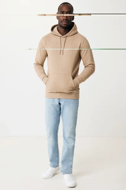  Iqoniq Torres unisex neobojeni hoodie od recikliranog pamuka, 340 g/m² - iqoniq heather brown