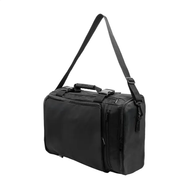 Pullman RPET torba za dokumente/ruksak, 15" Crna