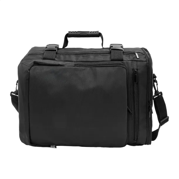 Pullman RPET torba za dokumente/ruksak, 15" Crna