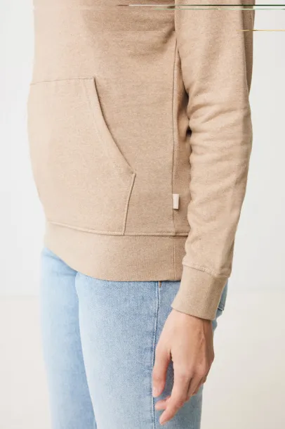  Iqoniq Torres unisex neobojeni hoodie od recikliranog pamuka, 340 g/m² - iqoniq heather brown