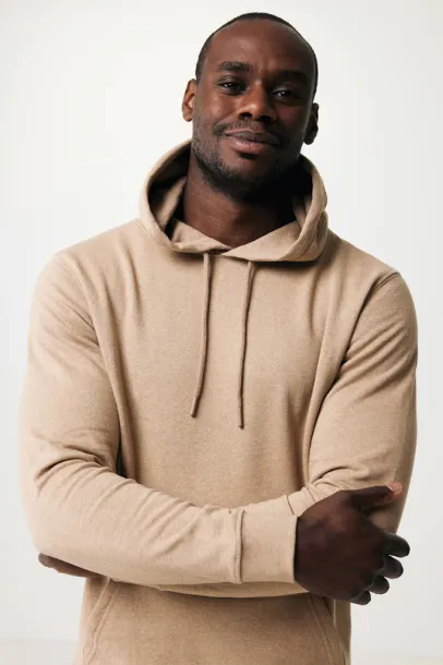  Iqoniq Torres recycled cotton hoodie undyed, natural raw - iqoniq heather brown