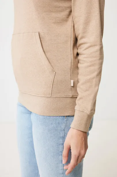  Iqoniq Torres unisex neobojeni hoodie od recikliranog pamuka, 340 g/m² - iqoniq heather brown