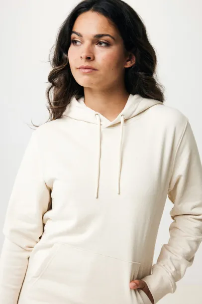  Iqoniq Torres unisex neobojeni hoodie od recikliranog pamuka - iqoniq white 