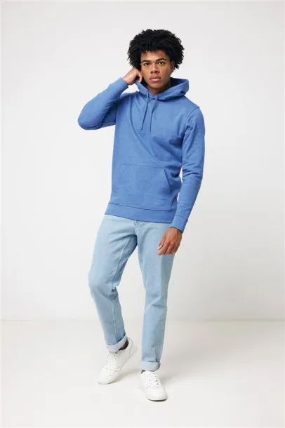  Iqoniq Torres unisex neobojeni hoodie od recikliranog pamuka, 340 g/m² - iqoniq heather blue