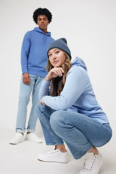  Iqoniq Torres unisex neobojeni hoodie od recikliranog pamuka, 340 g/m² - iqoniq heather blue