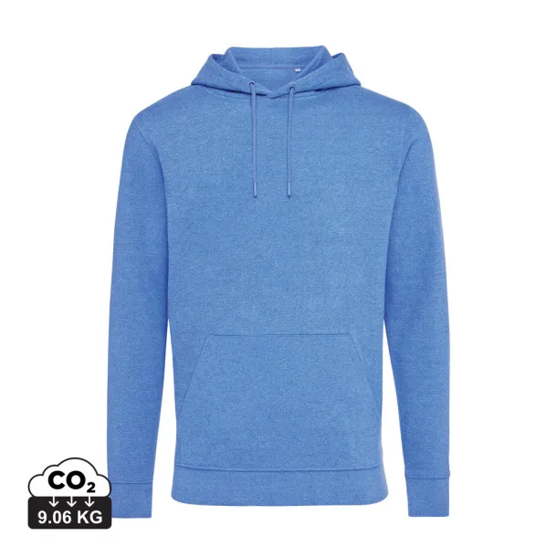  Iqoniq Torres recycled cotton hoodie undyed, natural raw - iqoniq heather blue