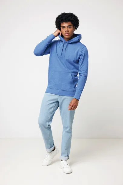  Iqoniq Torres unisex neobojeni hoodie od recikliranog pamuka, 340 g/m² - iqoniq heather blue