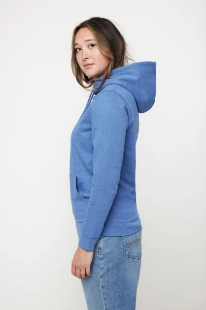  Iqoniq Torres unisex neobojeni hoodie od recikliranog pamuka, 340 g/m² - iqoniq heather blue