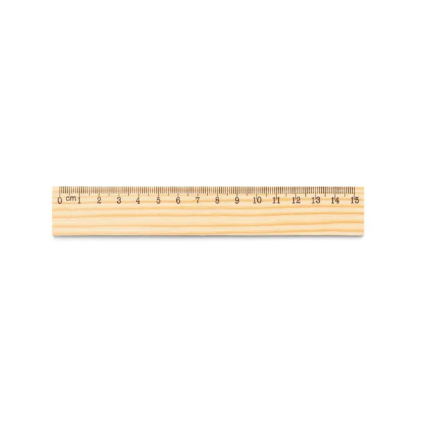 WESLEY 15 Drveno ravnalo od borovine, 15 cm Prirodna