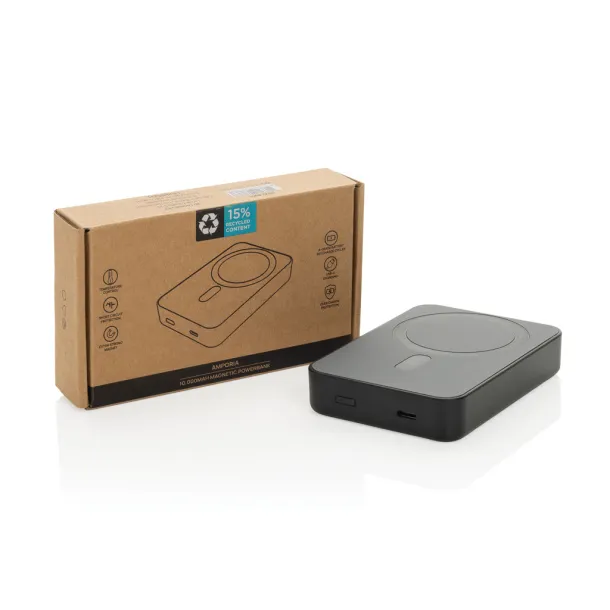 Amporia magnetska prijenosna baterija, 10 000 mAh - XD Collection Crna
