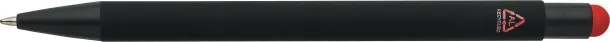  Recycled aluminium rubberized ballpen Formentera Crvena