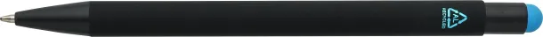  Recycled aluminium rubberized ballpen Formentera light blue