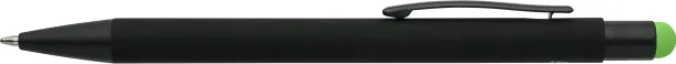 Recycled aluminium rubberized ballpen Formentera Limeta