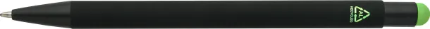  Recycled aluminium rubberized ballpen Formentera Limeta