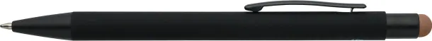  Recycled aluminium rubberized ballpen Formentera rose gold