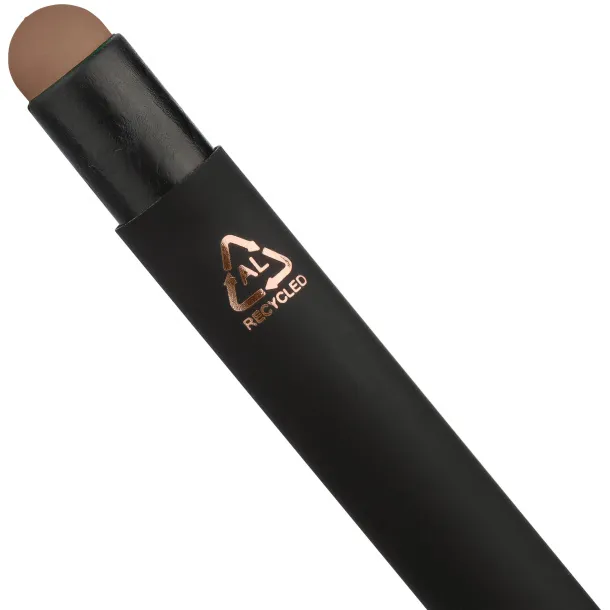  Recycled aluminium rubberized ballpen Formentera rose gold