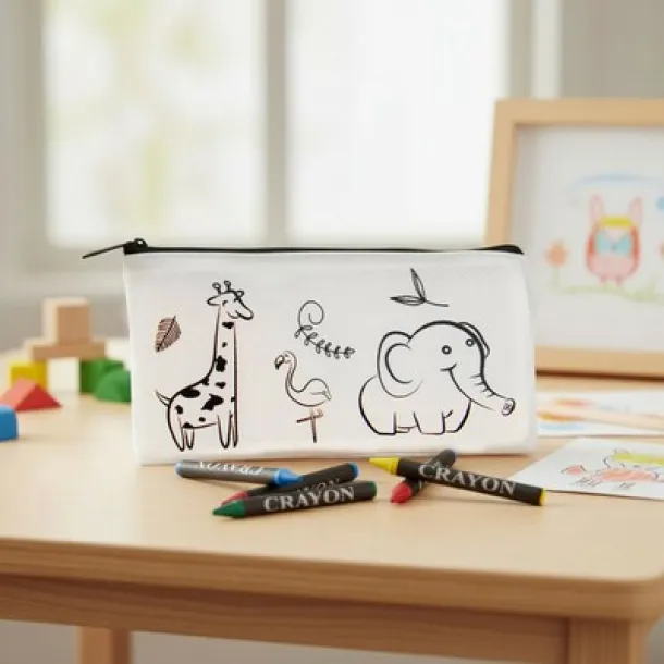 Pika Pencil case for colouring, crayons Bijela