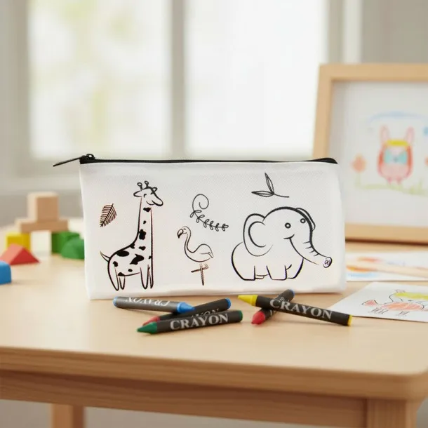 Pika Pencil case for colouring, crayons Bijela