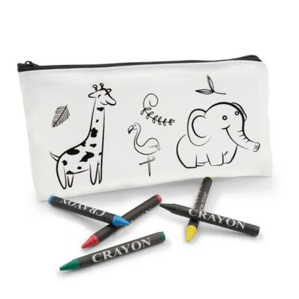 Pika Pencil case for colouring, crayons Bijela