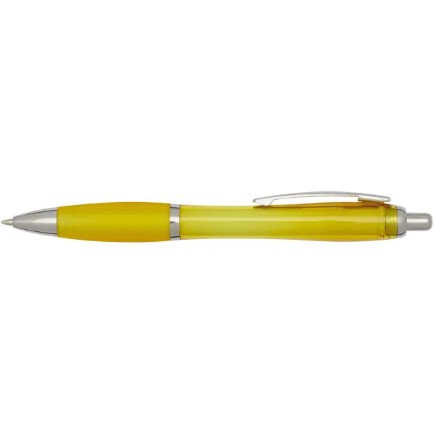 Nash RCS recycled plastic ballpoint pen with coloured barrel and grip (blue ink) Yellow