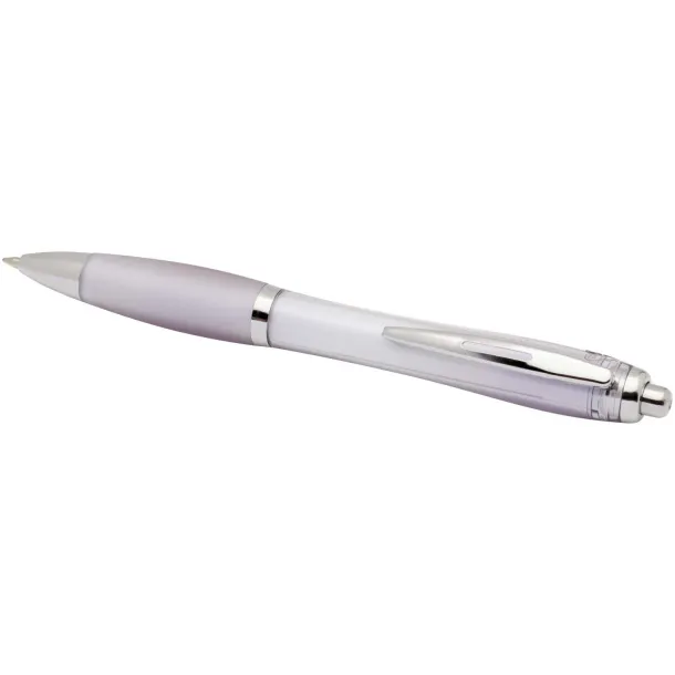 Nash RCS recycled plastic ballpoint pen with coloured barrel and grip (blue ink) Lilac