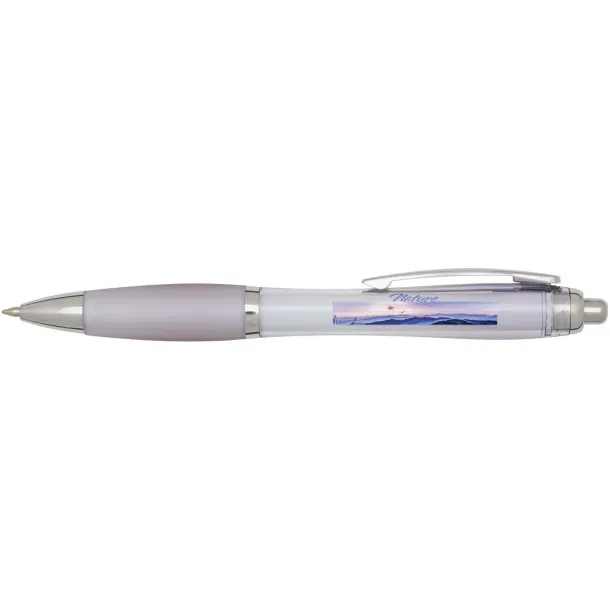 Nash RCS recycled plastic ballpoint pen with coloured barrel and grip (blue ink) Lilac