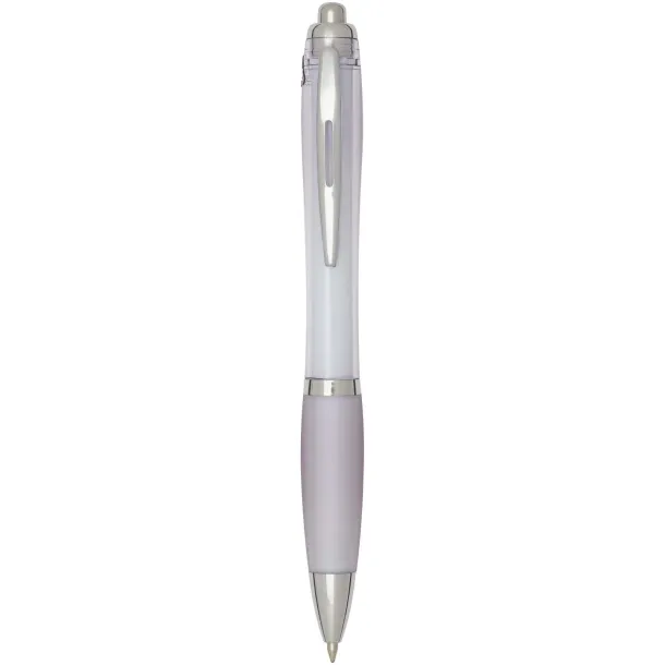 Nash RCS recycled plastic ballpoint pen with coloured barrel and grip (blue ink) Lilac