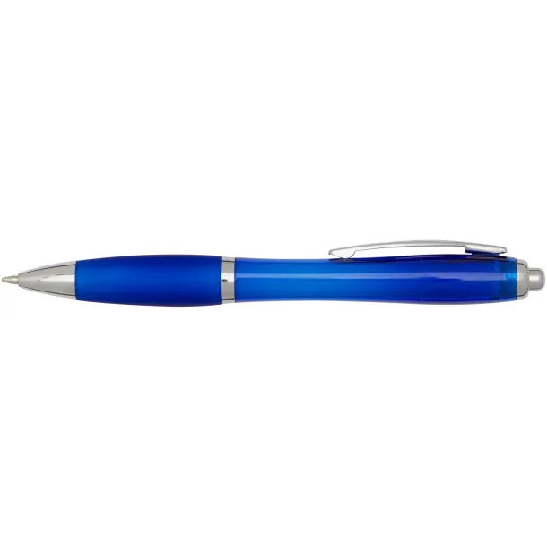 Nash RCS recycled plastic ballpoint pen with coloured barrel and grip (blue ink) Royal blue