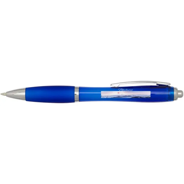 Nash RCS recycled plastic ballpoint pen with coloured barrel and grip (blue ink) Royal blue