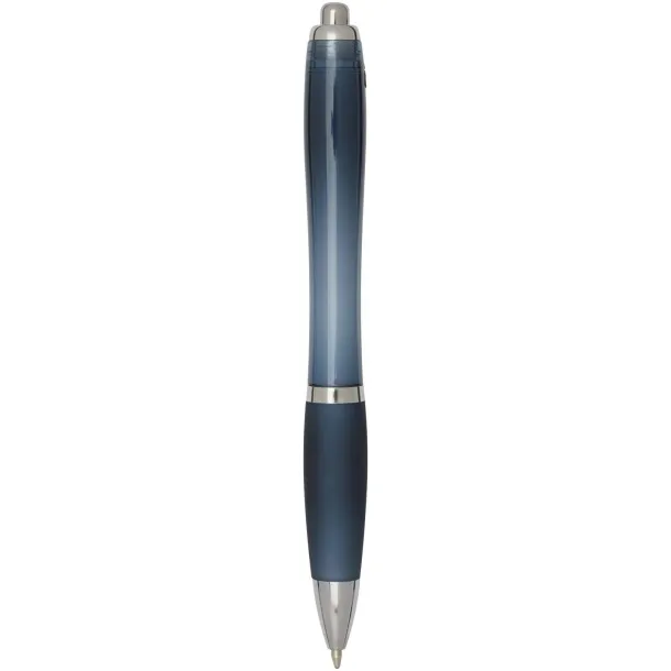 Nash RCS recycled plastic ballpoint pen with coloured barrel and grip (blue ink) Hale Blue